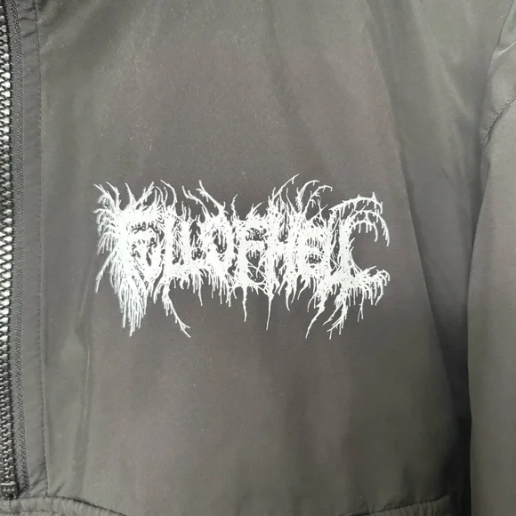 FULL OF HELL metal band 3/4 zip windbreaker raincoat - Picture 3 of 9